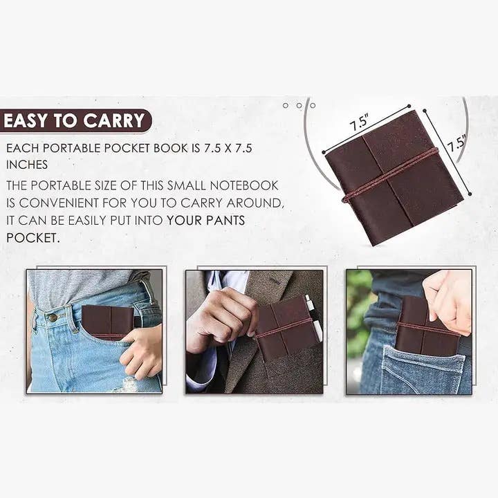 Tuzech Leather - Vendita all'ingrosso Diari/agende - Mini diario compatto in pelle vintage fatto a mano24