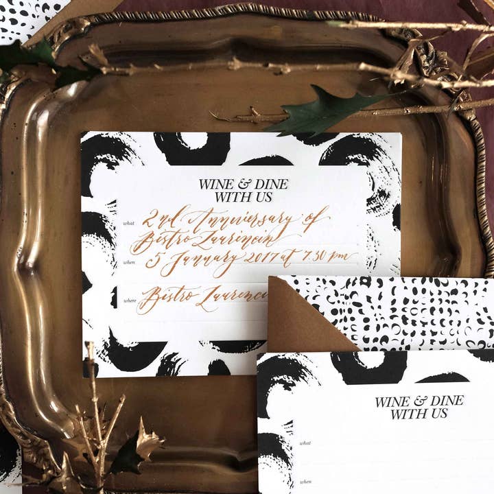 Paper Provision - Wholesale Invitations - Wine & Dine Invitations Set of 86