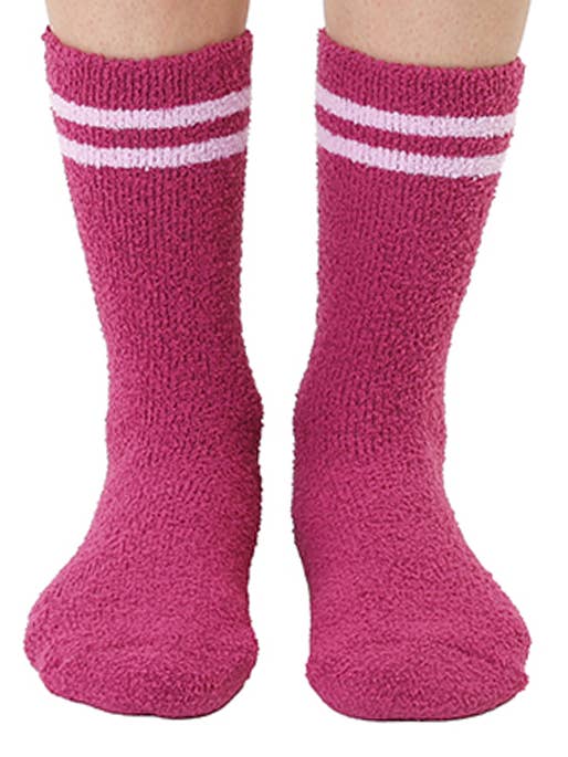 Living Royal - Wholesale Socks - Unisex - Fuzzy Crew Socks w/ Bottom Grip Phrase - "Bring Me a Drink"1