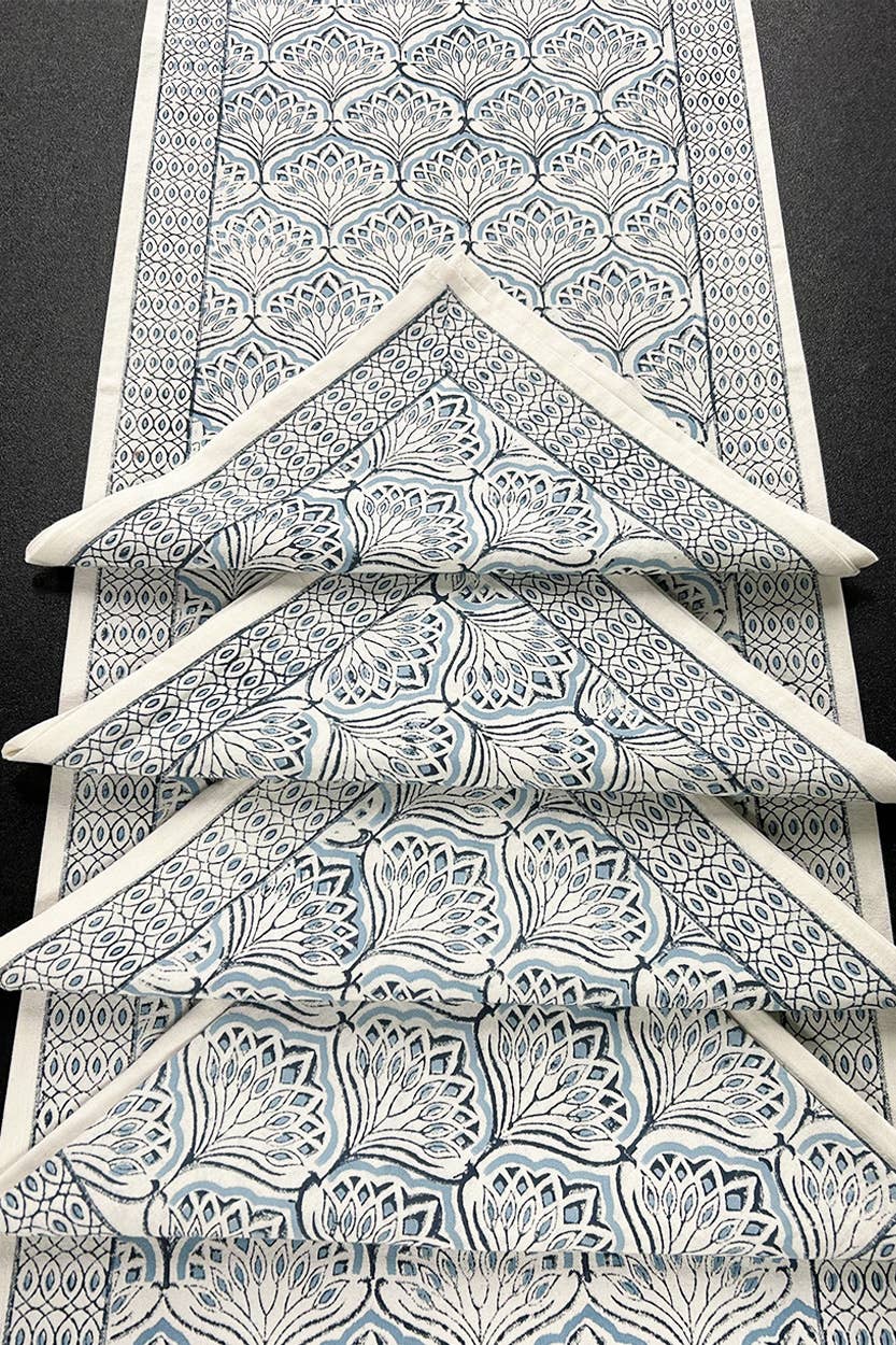 Sevya Handmade - Wholesale Table Runner - Blue Lotus Table Runner6