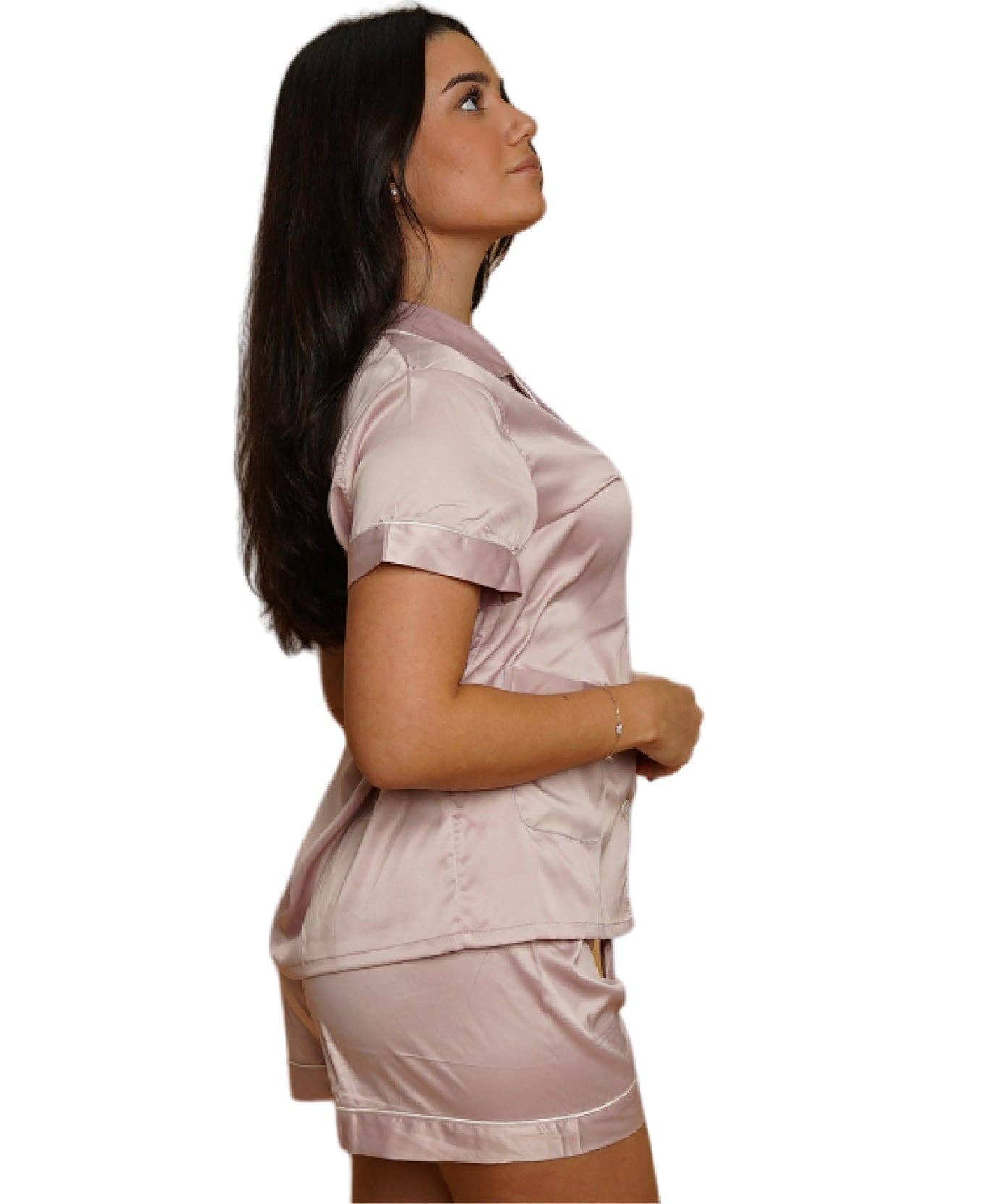 Taniri - Wholesale Sleepwear Set - Women's - ASHLEY SHORT MATTE SATIN PAJAMAS43