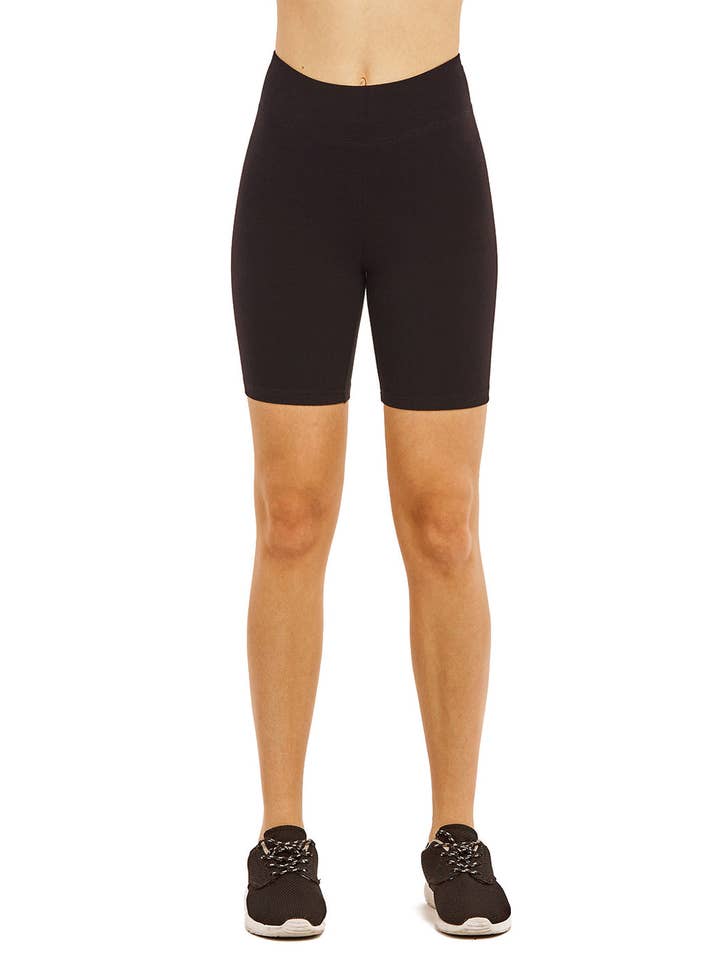 Color 5 - Vendita all'ingrosso Pantaloncini sportivi - Donna - Pantaloncini da motociclista a vita alta in spandex di cotone e leggings al ginocchio