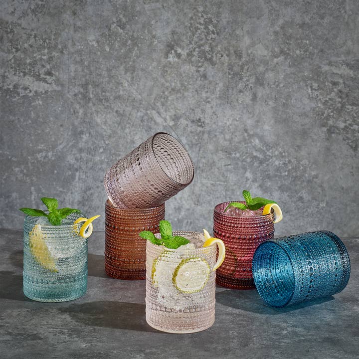 The Wine Savant / Khen Glassware – Engroshandel Cocktail-/likørglas – Spring Hobnail Tumbler drikkeglas sæt | 6 sæt | 11 OZ3