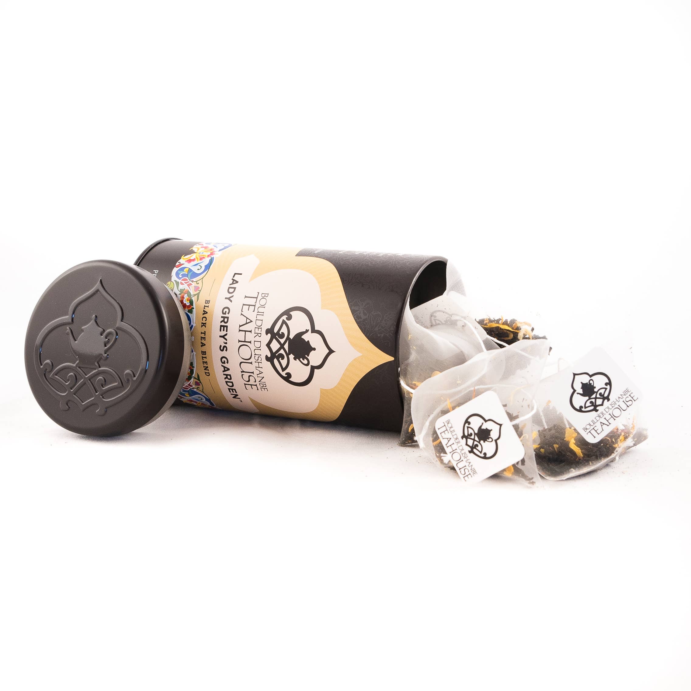 Boulder Tea Company - Wholesale Tea Bags - Lady Grey's Garden Black Tea - Tin of 15 Tea Sachets1