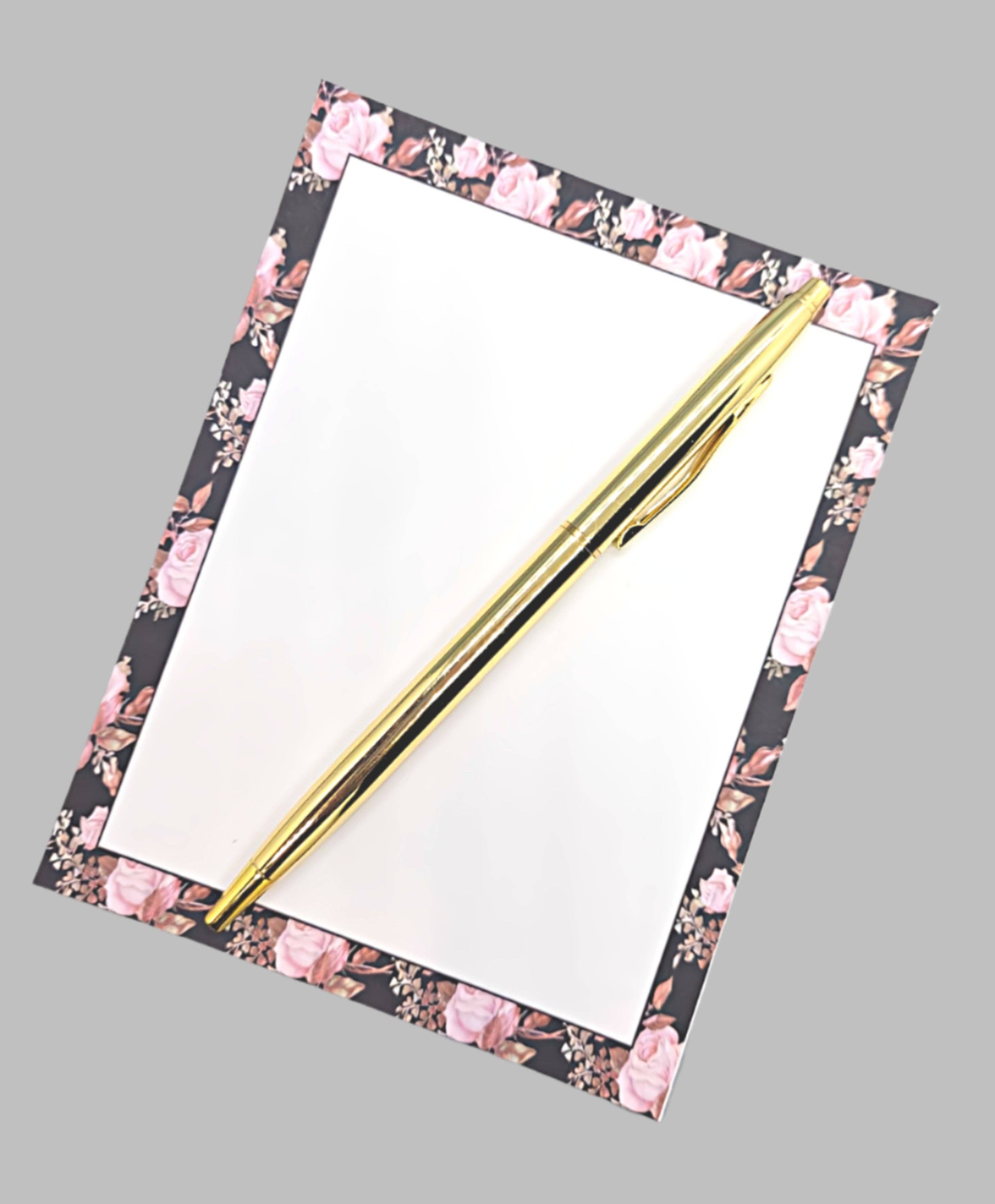 Chic Brico - Vente Assortiments de papeterie/cartes - Coffret cadeau de papeterie 42 pièces avec organiseur de bureau, rose et noir2