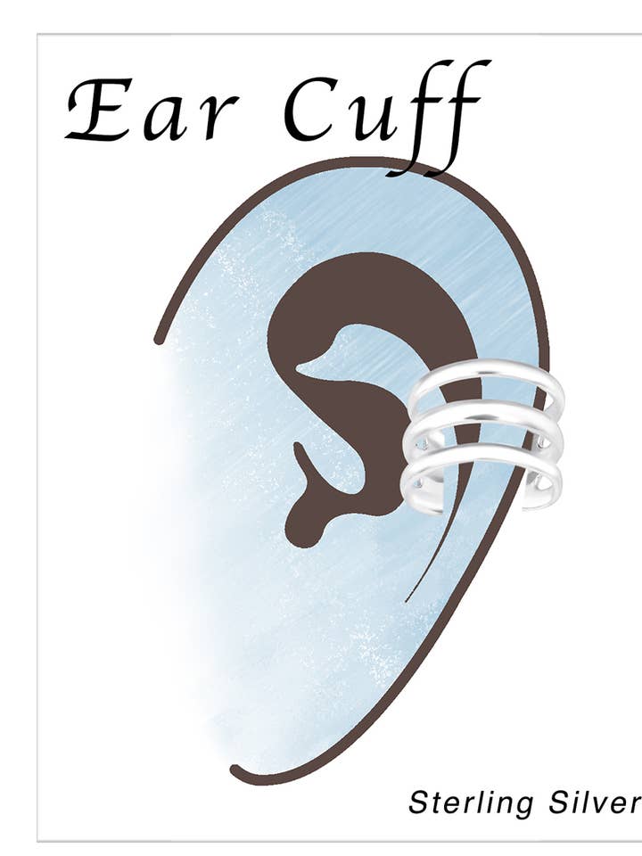 Sterling Silver Triple Line Ear Cuff - SS for wholesale by Zoey Simmons