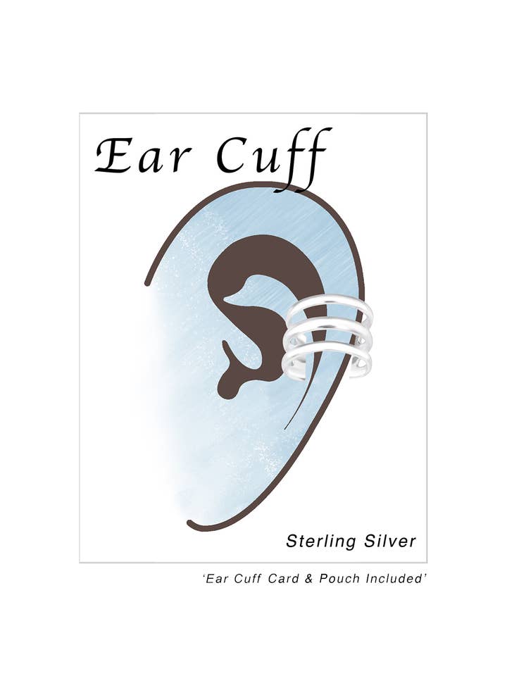 Sterling Silver Triple Line Ear Cuff - SS for wholesale by Zoey Simmons