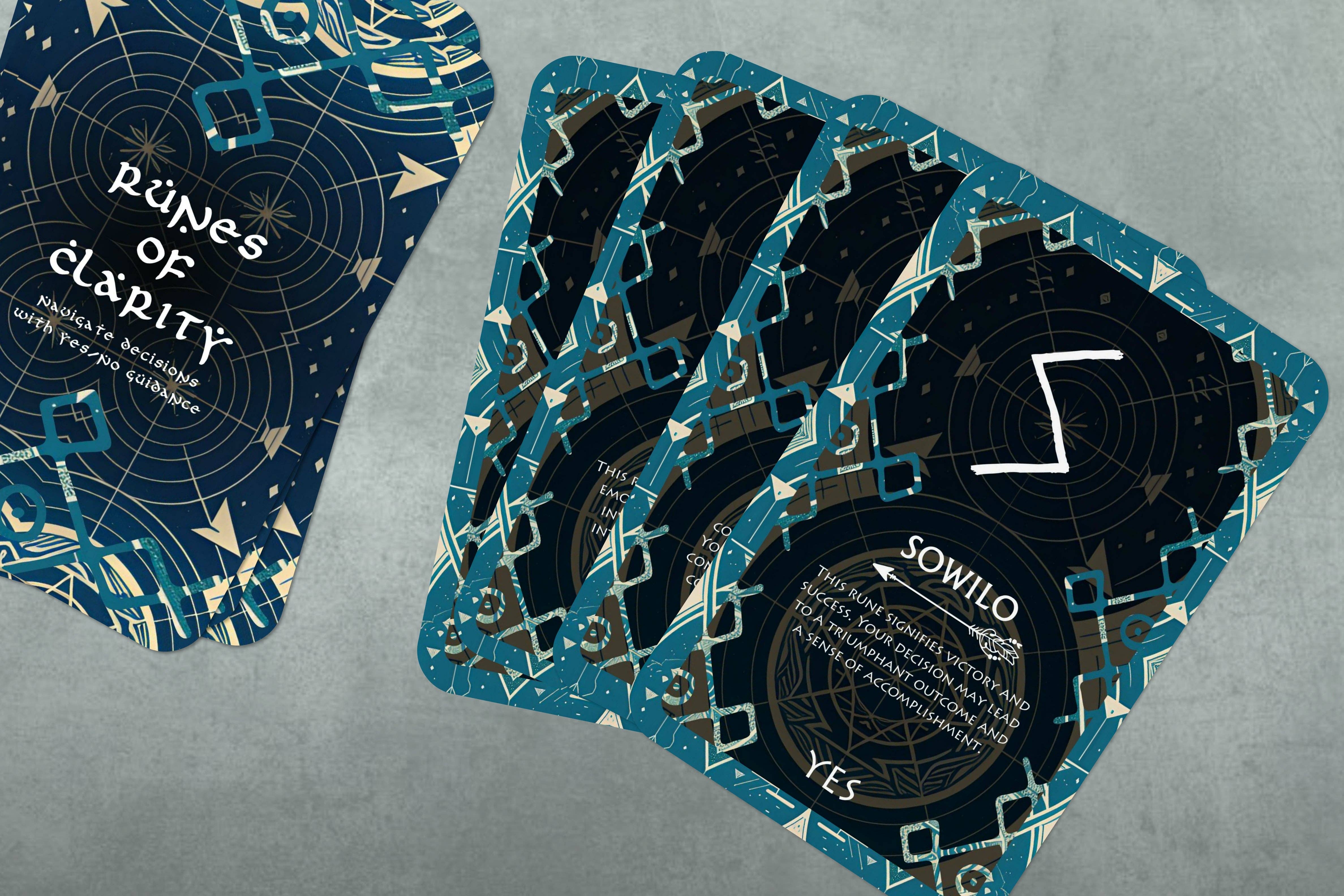 Ibiza Tarot USA – Engroshandel Tarotkort – Runes of Clarity - Naviger beslutninger med Ja /Nej vejledning6