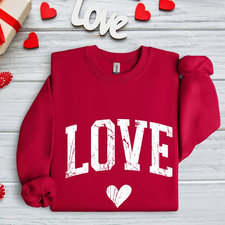 Sudadera de San Valentín Amor Afligido | Sudadera Blanca de Amor para venta al por mayor de Trendznmore - Modern Graphic Apparel
