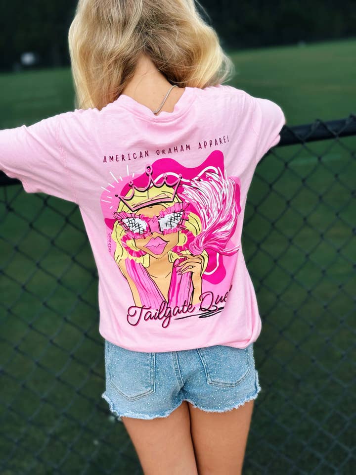 Tailgate Queen Graphic T-Shirt - American Graham Apparel for wholesale by American Graham Apparel