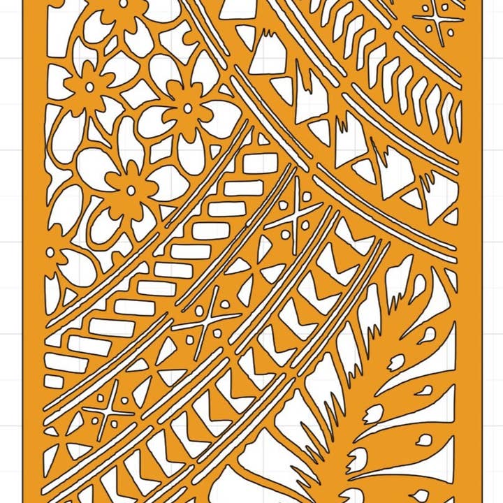 Samoanische Blumen-Post-Schablone für den Großhandel von Belle Stencils