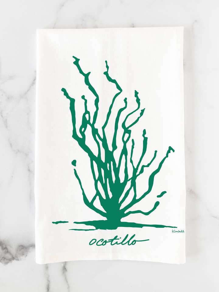 Ocotillo suckulent växt | Bomullskökshandduk för wholesale av Kimball Prints