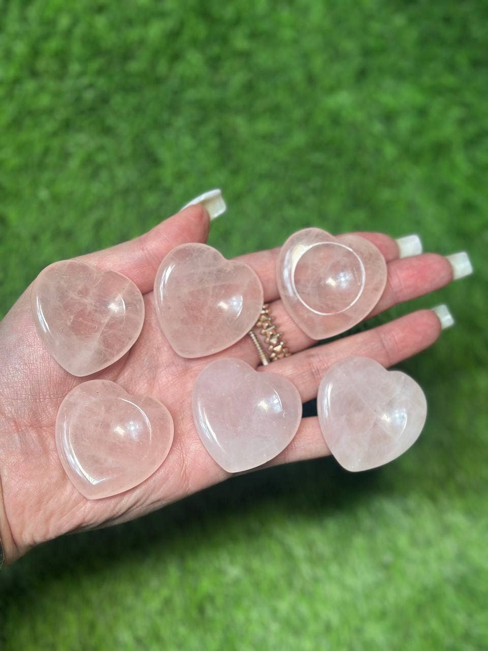 CaNatureLover - Vendita all'ingrosso Pietra/cristallo spirituale - Pietra Antistress a Forma di Cuore in Quarzo Rosa 1,5 Pollici | Grado Premium0