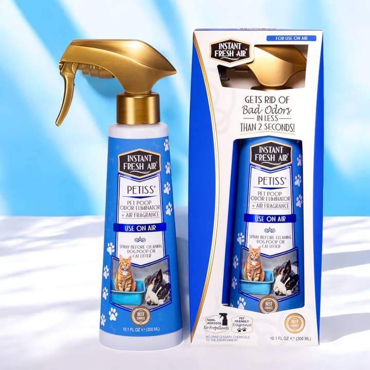 Instant Fresh Air - Wholesale Pet Deodorizing Spray - Petiss 10.1 Oz., Pet Poop Odor Eliminator + Air Fragrance.7
