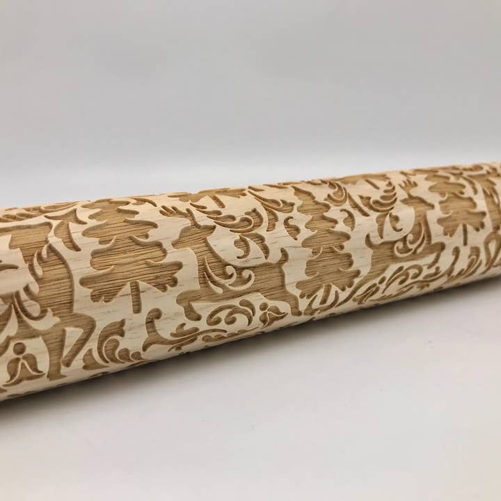 Sweet Rolling Pins - Wholesale Rolling pin - Embossed Prancing Reindeer Rolling Pin – Pottery1