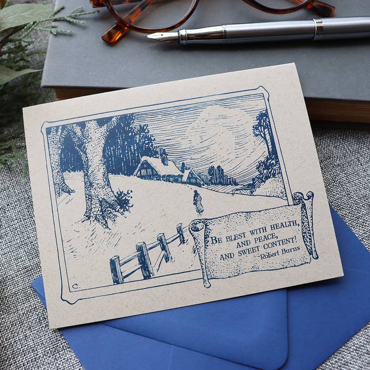 Sunshine and Ravioli - Wholesale Christmas Card - Literary Quote Christmas Holiday Greeting Card - Robert Burn