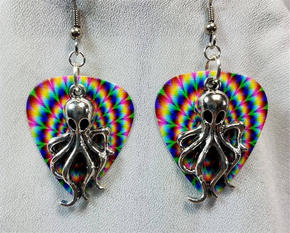 Simply Raevyn - Wholesale Dangle Earrings - Octopus Charm Guitar Pick Earrings28