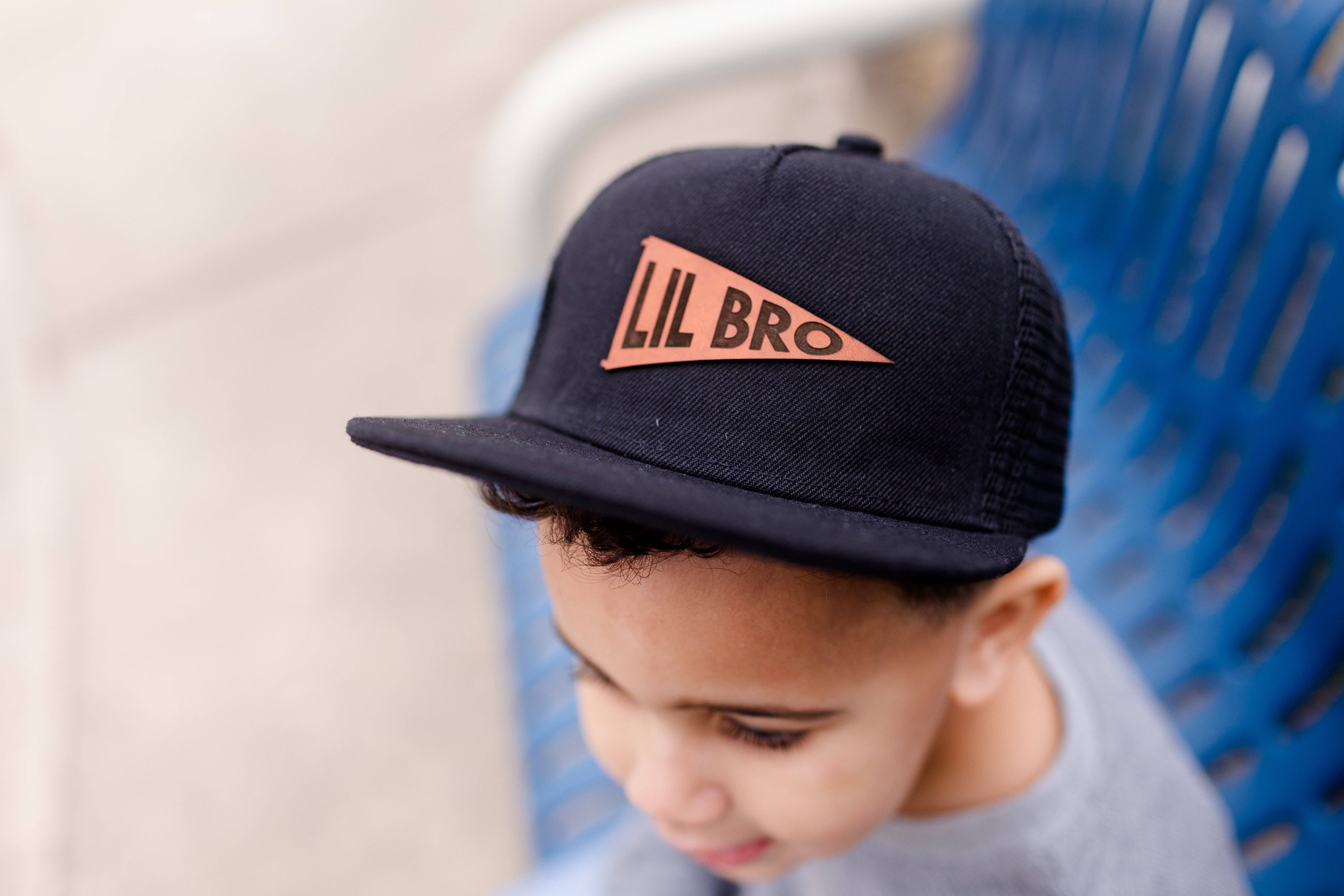 Left Grain - Wholesale Kids Hat - Kids - Big Bro and Lil Bro Pennant Leather Patch Kids Hat18