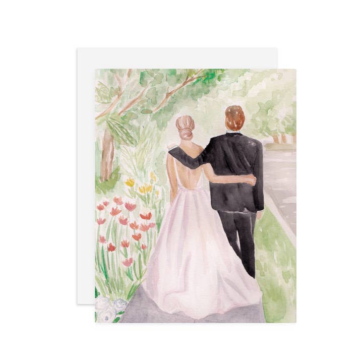 Elegant Wedding Couple A2 Greeting Card for wholesale by MALWEST design