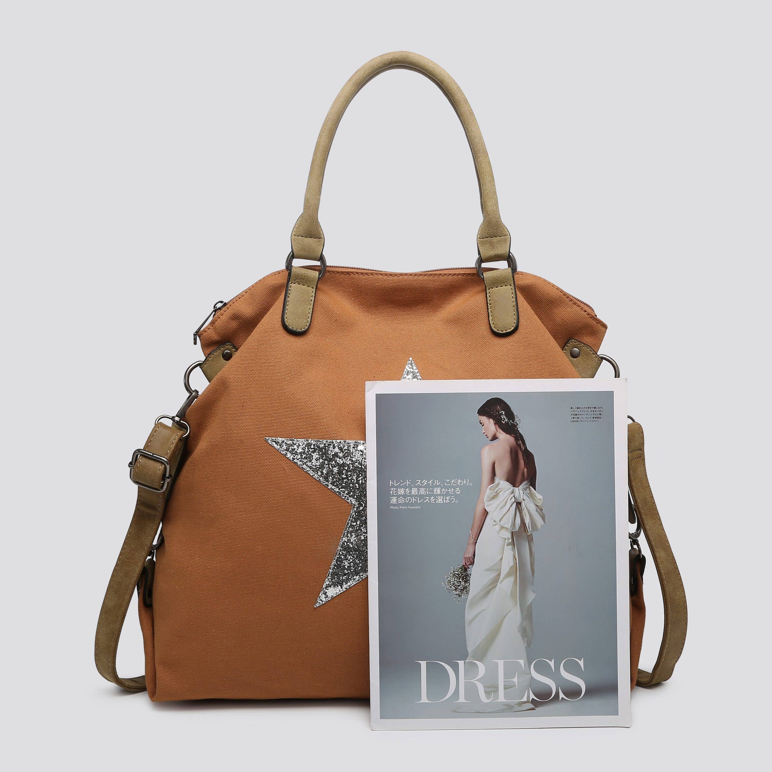 House of Milano - Wholesale Tote Bag - Women's - 2253 Large Canvas Star Bags4