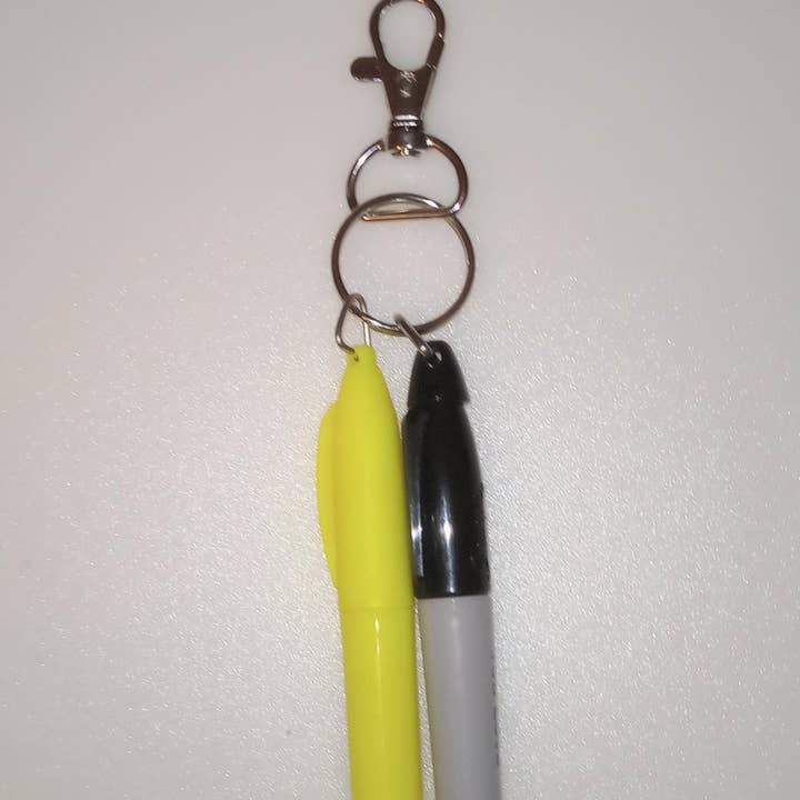 Mini Sharpie & Mini Highlighter for Badge Reels, Nursing Keychain Clip for wholesale by Exchangeables Badge Reels