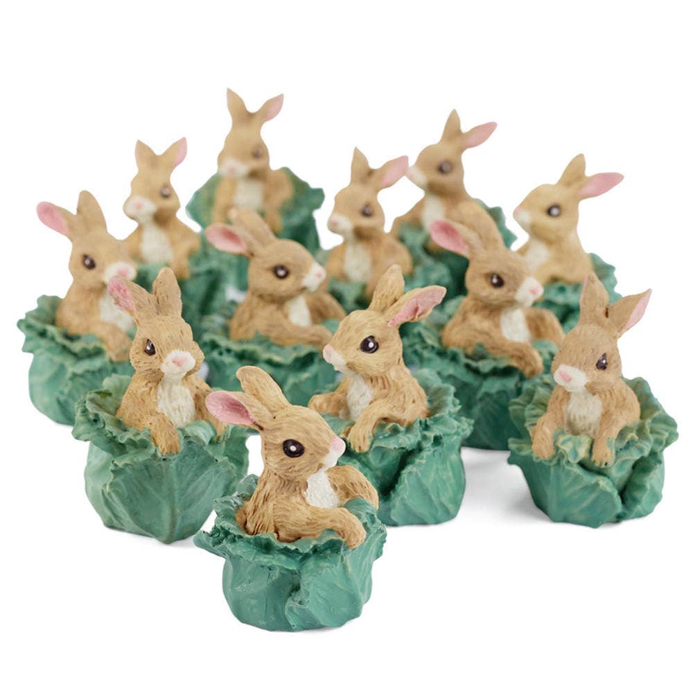 Factory Direct Craft – Engroshandel Pyntefigur – Mini påskekanin i kålfigur5