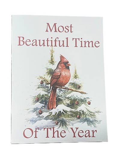 Tarjeta de Navidad de Cardenal Pájaro individual/conjunto para venta al por mayor de RLWetland