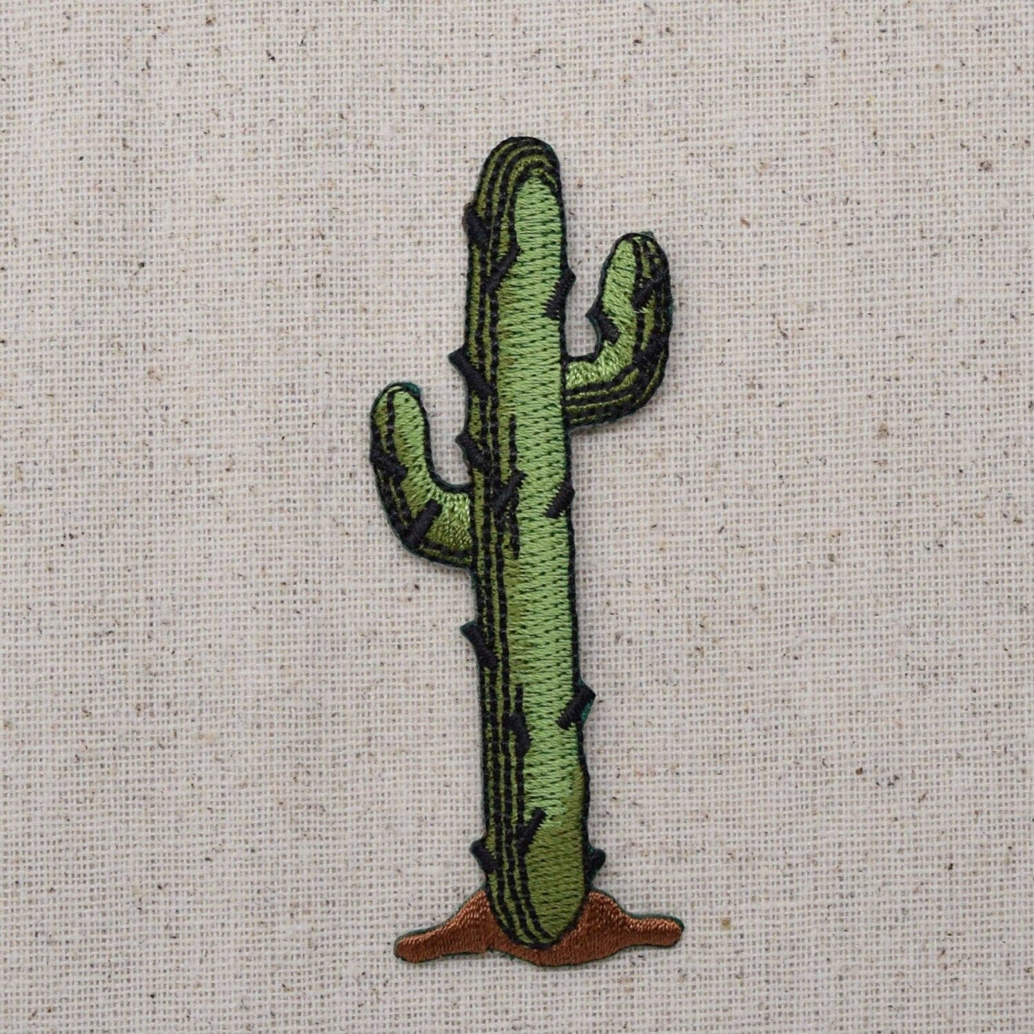 Wholesale Applique - Wholesale Patch - Giant Green Saguaro Cactus, Embroidered Iron on Patch2