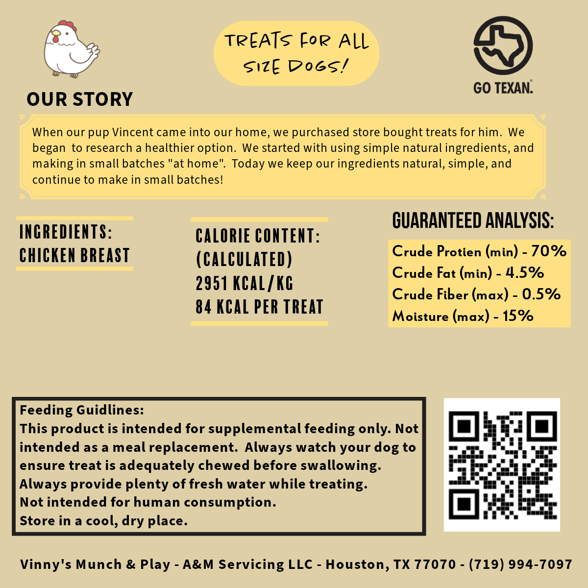 Vinny's Munch & Play - Wholesale Pet Treats - Dog - Smoked Chicken Dog Jerky 3