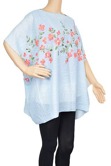 Suzie Q USA – Großhandel Poncho – Damen – Trendiger Poncho mit Blumenmotiv — Kollektion Endless3