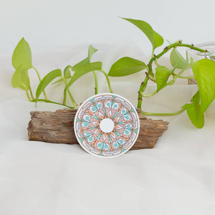 Autocollant Breathe Mandala pour la vente par Beacons Mandala