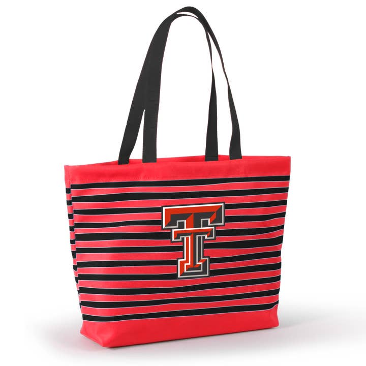 Nieuw! Texas Tech Tatum Tote Golvend Gestreepte Tas van Desden voor wholesale door Desden