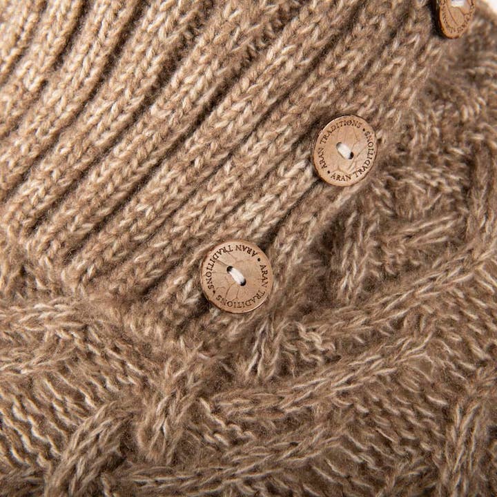 Eurostick - Wholesale Poncho - Women's - Aran Cable Button Rib Polo Poncho16