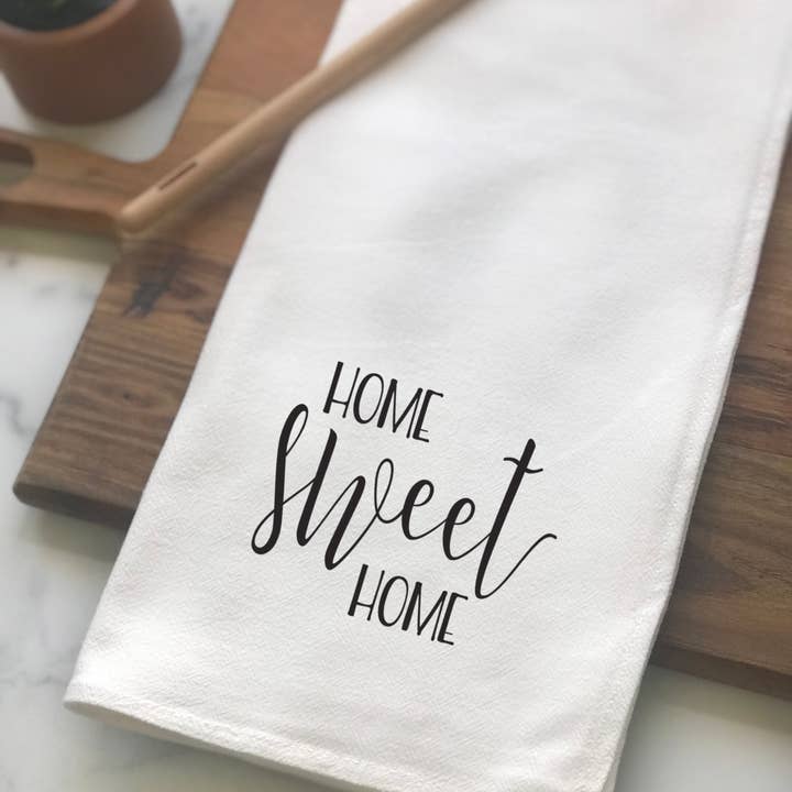 Perfect Day Print Co - Wholesale Tea Towel - Home Sweet Home Tea Towel, Kitchen Dish Cloth, Small Print2