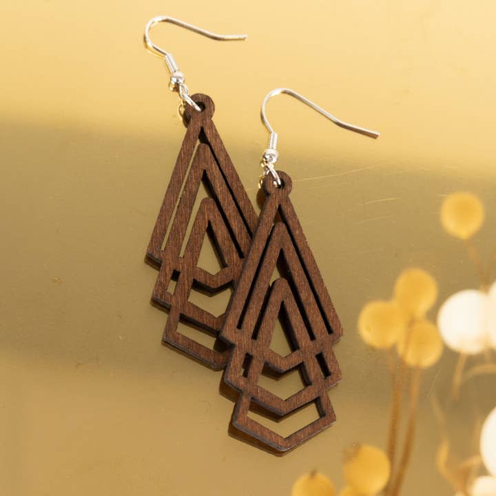 Howard's - Wholesale Dangle Earrings - Samira Multi-Design Wooden Nickel-Free Earrings