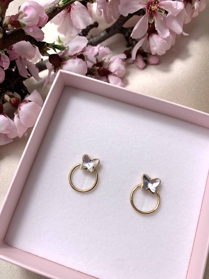 Boucles d'oreilles en or Renée pour la vente par Cucadas de Ana