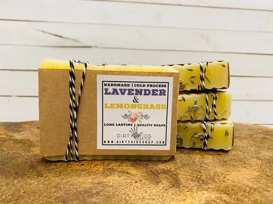 dkhandmade - Wholesale Bar Soap - LAVENDER & LEMONGRASS BAR SOAP / COLD PROCESS1