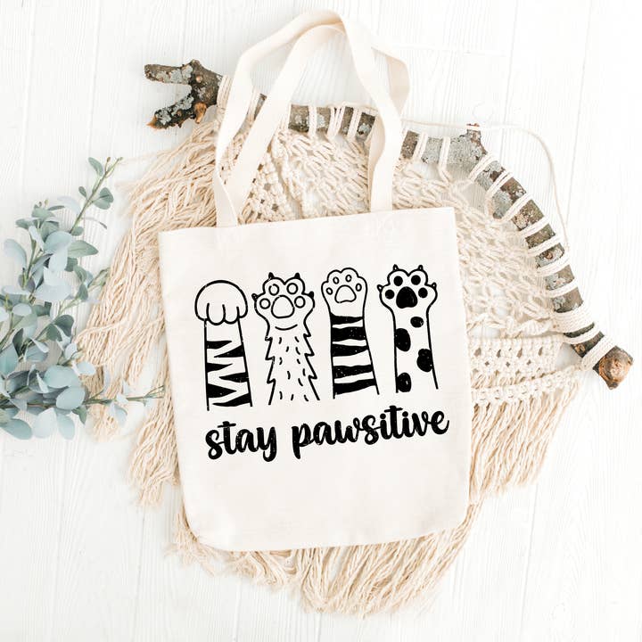Stay Pawsitive Tote Bag for wholesale by Charlotte's Pet
