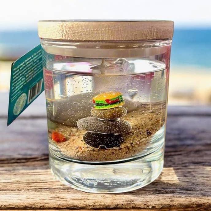 Cheeseburger-Kerze, Olivenöl & Bergamotte für den Großhandel von Rock Bottom Candle Company