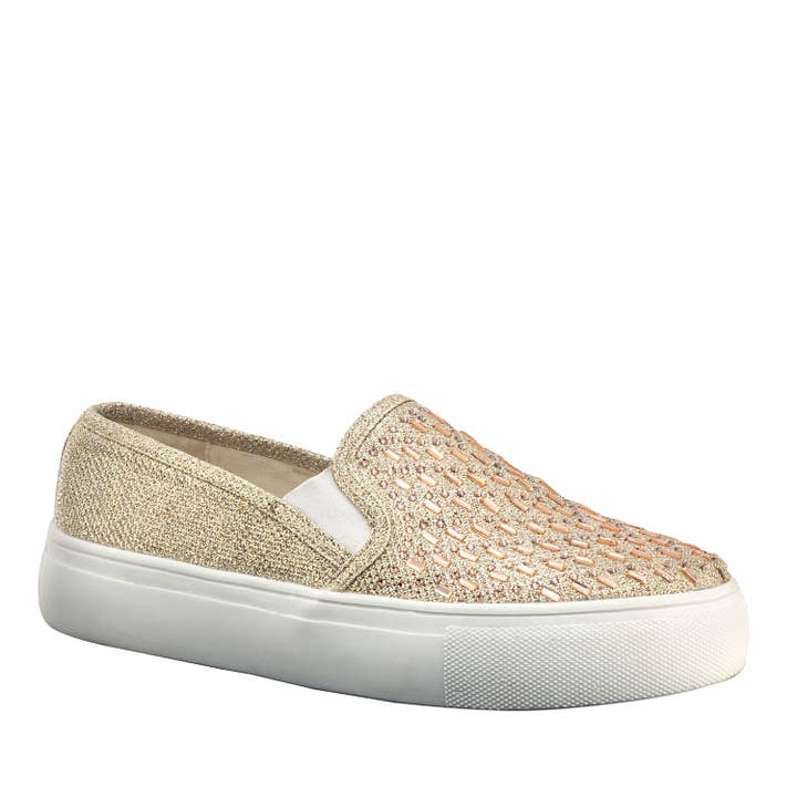Espadrilles à enfiler Jewel Glitter Mesh pour femmes pour la vente par Benjamin Walk