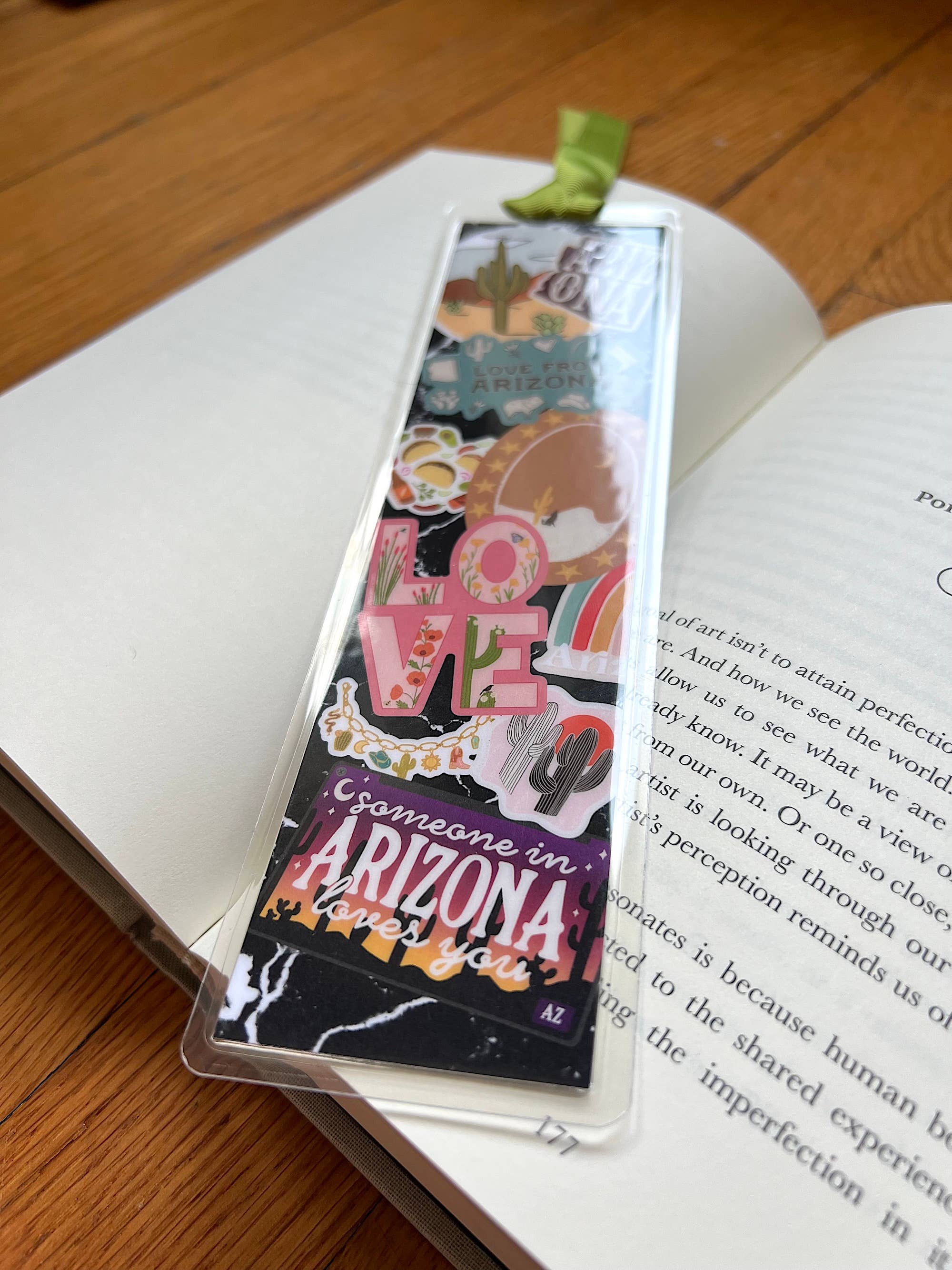 Creative Kind - Wholesale Bookmark - Arizona Notebook Bookmark – Laminated 2" x 8" Green Ribbon3