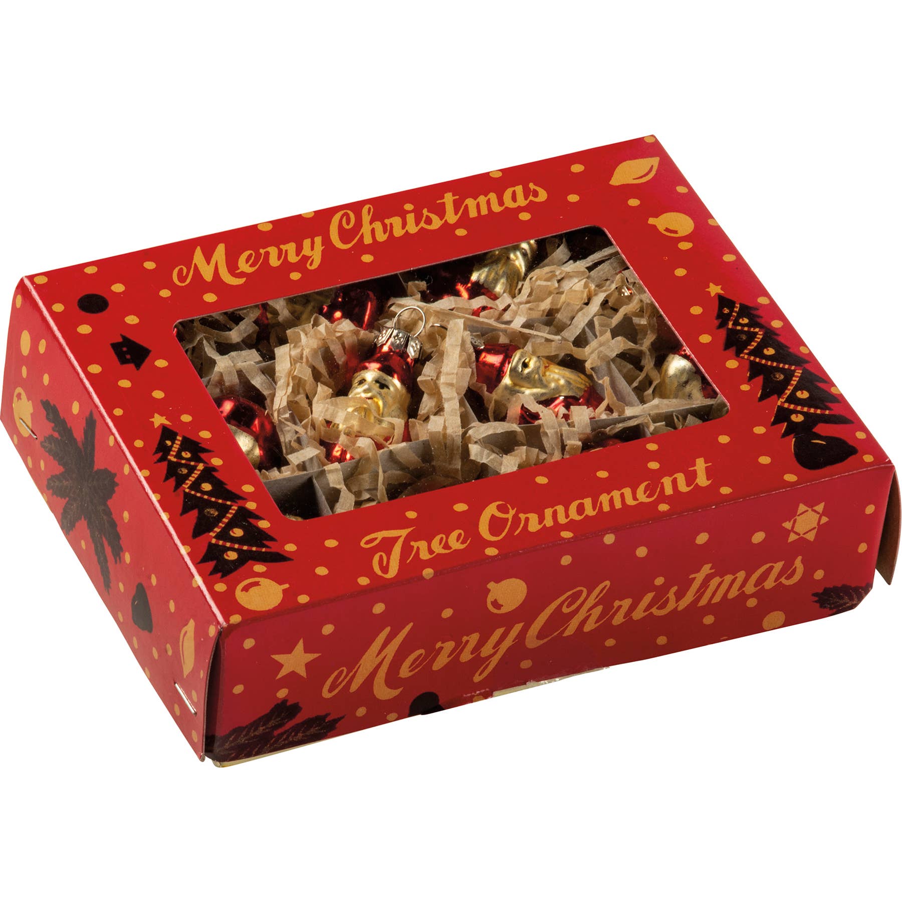 Primitives by Kathy - Wholesale Ornament - Glass Santa Mini Ornament Set2