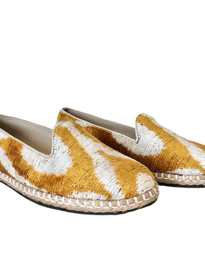 AYCA DESIGN - Wholesale Flats - Women's - Silk Velvet Ikat Espadrille1