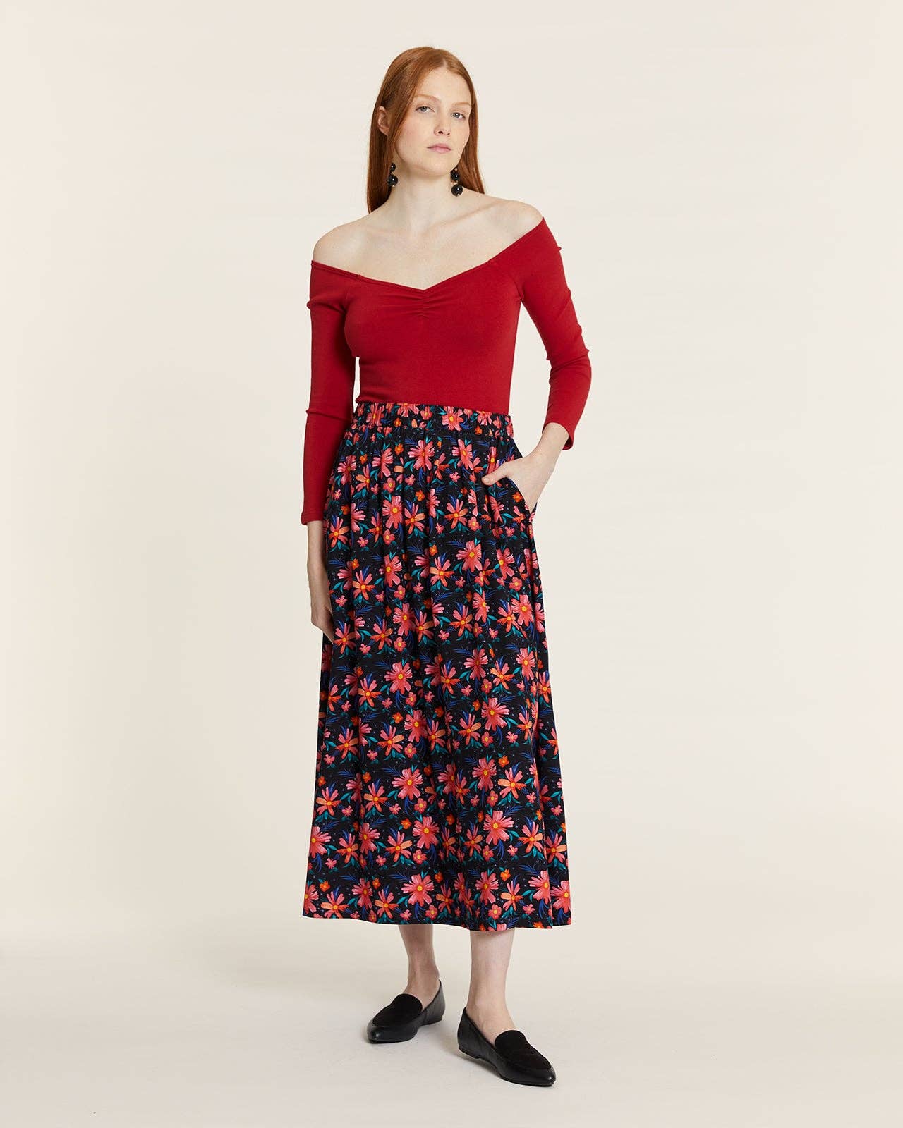 Pepaloves - Wholesale Skirt - Women's - FALDA FLORAL RIZADA0