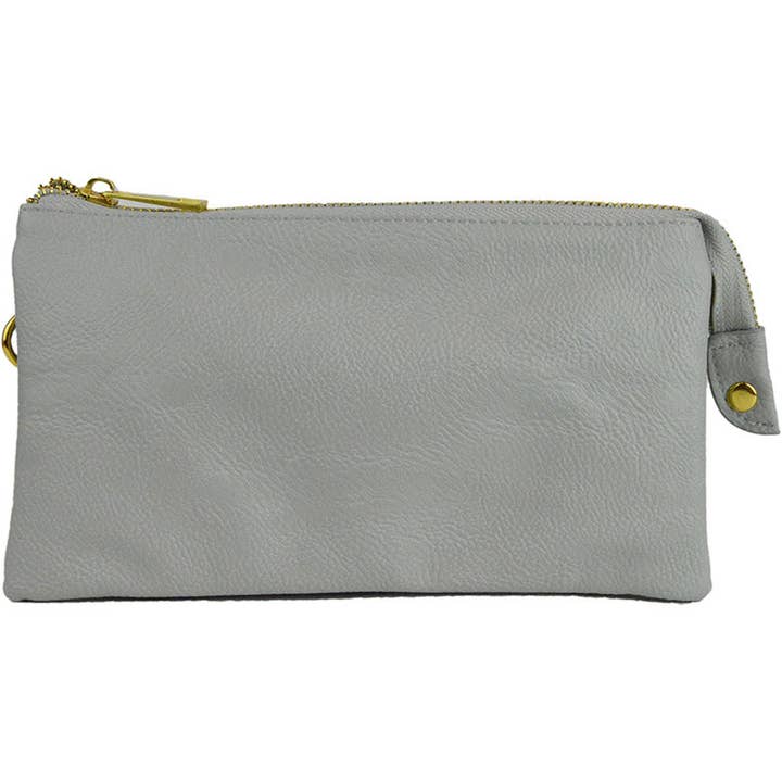 Fashion City - Wholesale Clutch Bag - Women's - Middle Clutch With Shoulder Strap Metallics