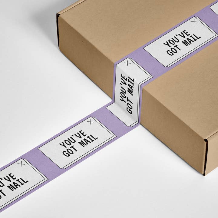 Shippy Tape - Wholesale Tape - "You've Got Mail" Shipping Tape - Purple/White