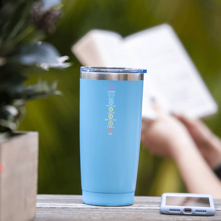 Soulful Wear - Wholesale Insulated mug/tumbler - Vertical Chakras Tumbler4