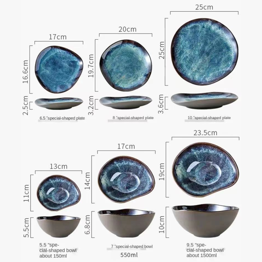 BRECK + FOX - Vente Service à vaisselle - Service de vaisselle 11 pièces Ocean Breeze9