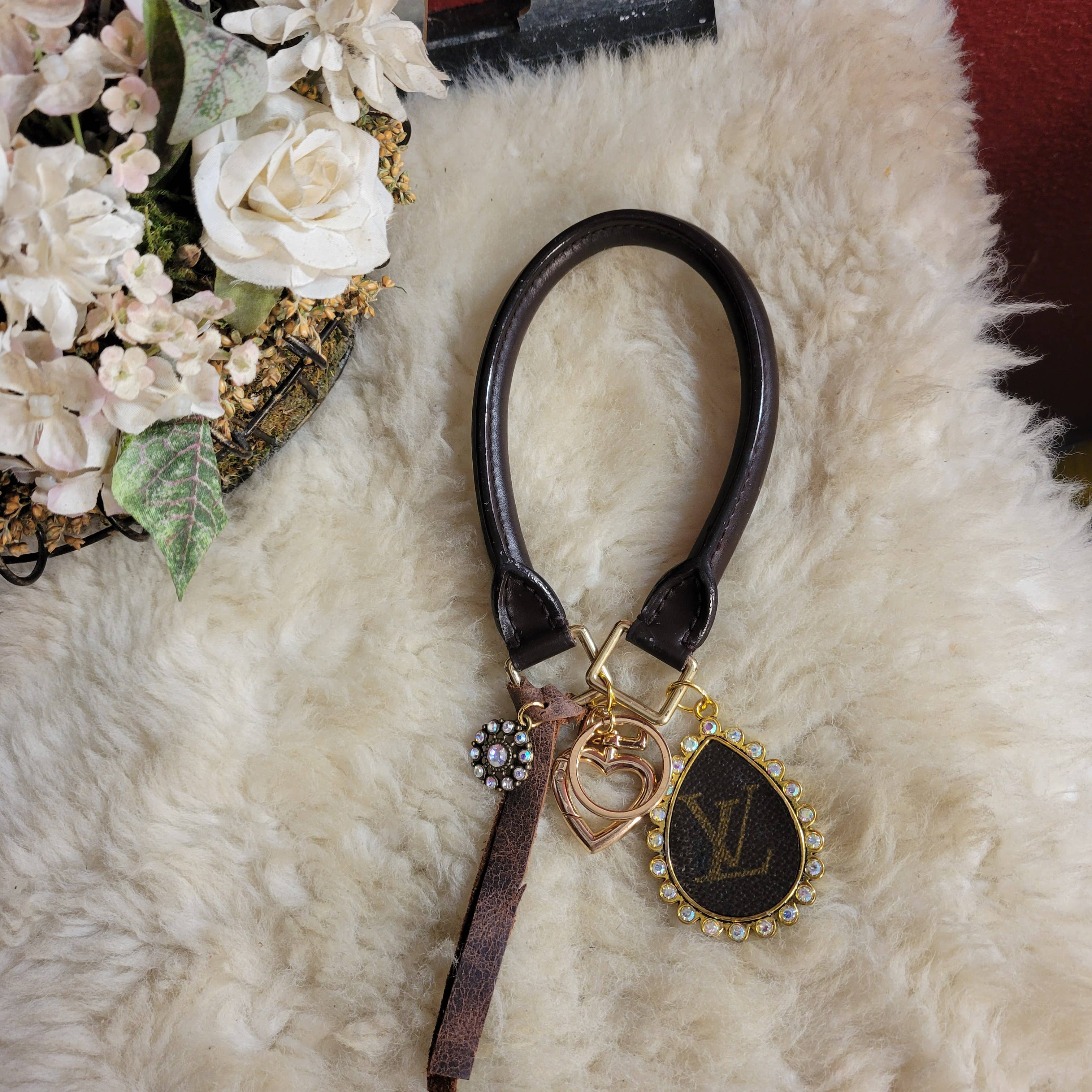 Upcycled Always & Forever accessories - Wholesale Keychain - Women's - Upcycled LV handle wristlet / keychain3