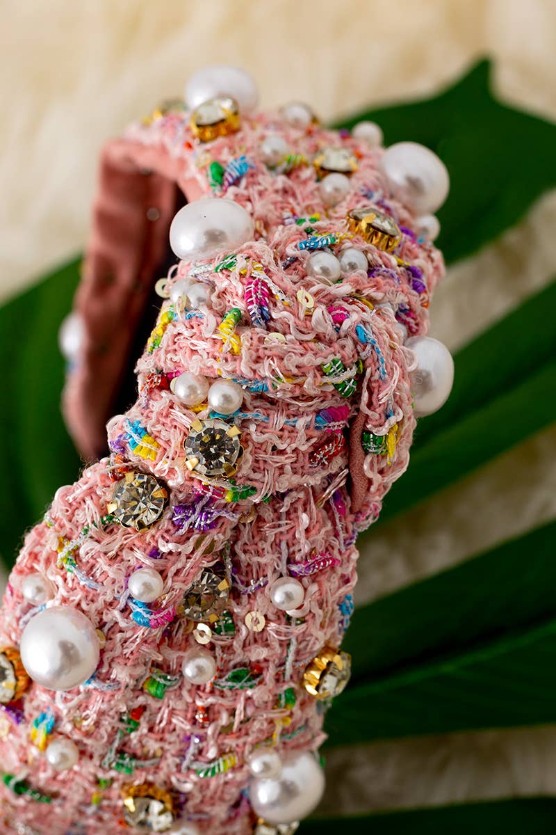 Kids Charm Online - Vente Serre-tête – enfant - BANDEAU SUPER MIGNON EN PERLES ET STRASS POUR FILLES. 2 PIÈCES/12 $2